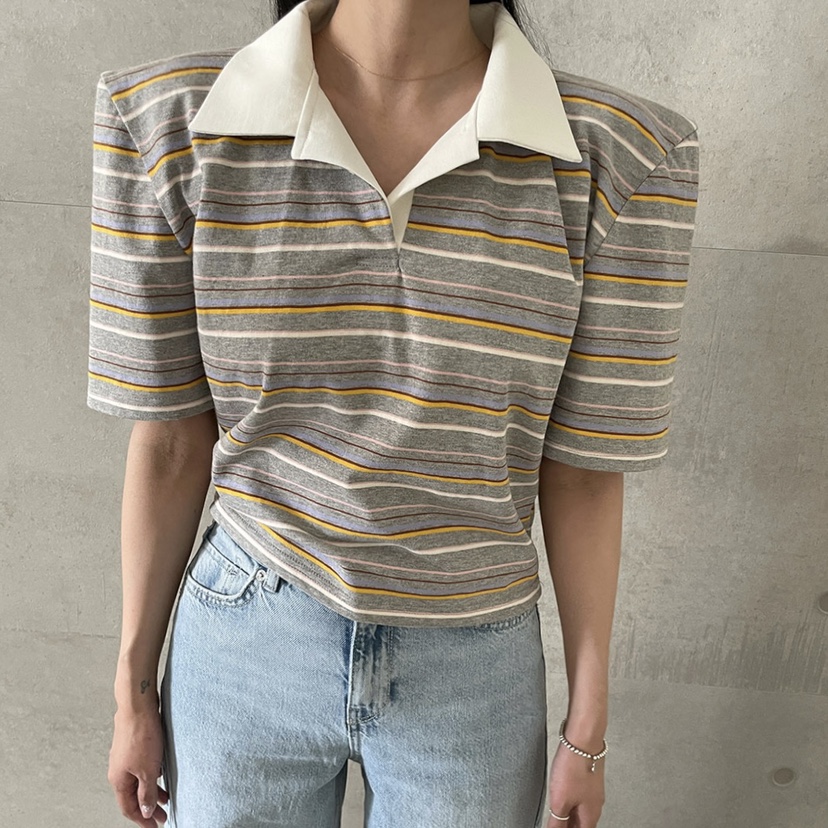 CELEBRITY-A韓國㊣直郵東大門代購女裝新品職業時尚25春夏T恤CELEBRITY-AT恤