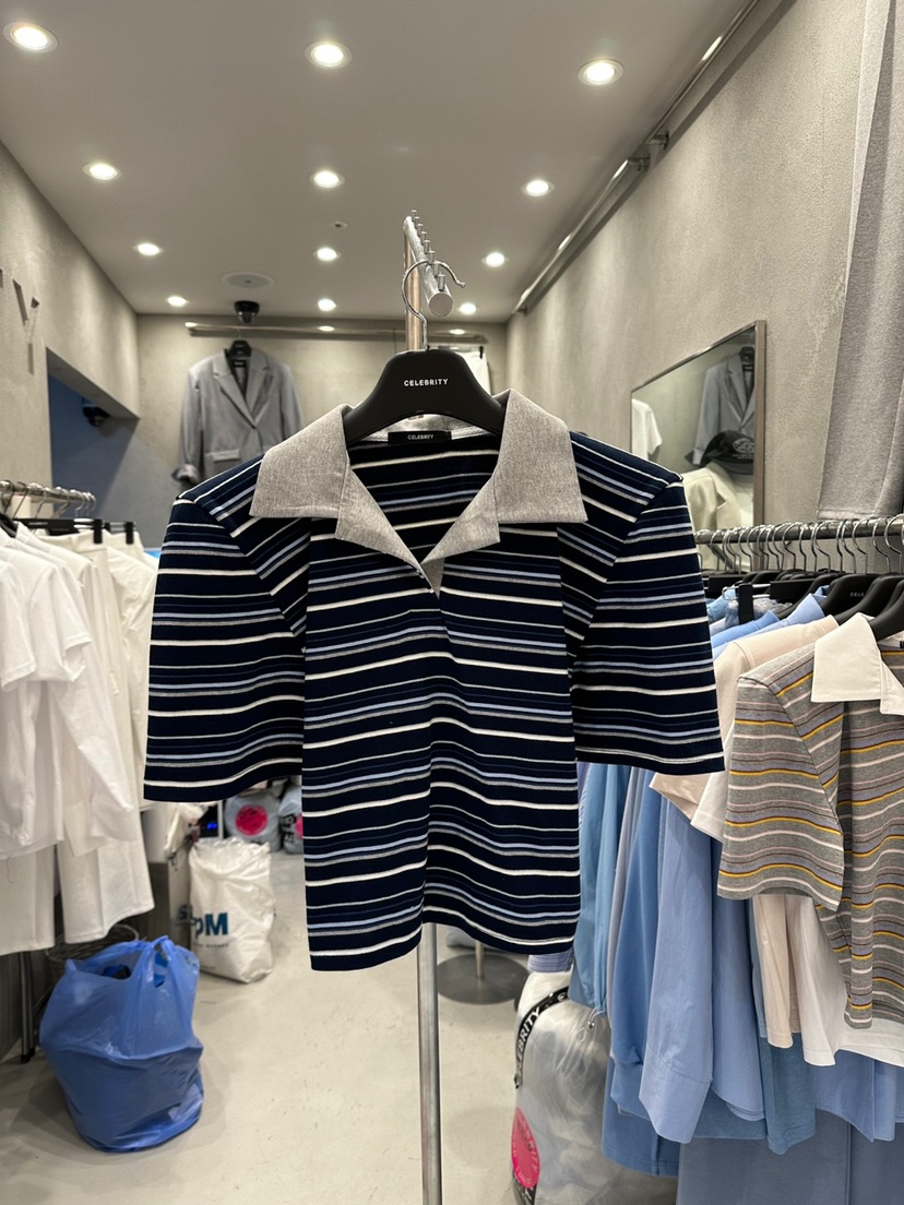 CELEBRITY-A韓國㊣直郵東大門代購女裝新品職業時尚25春夏T恤CELEBRITY-AT恤圖色2