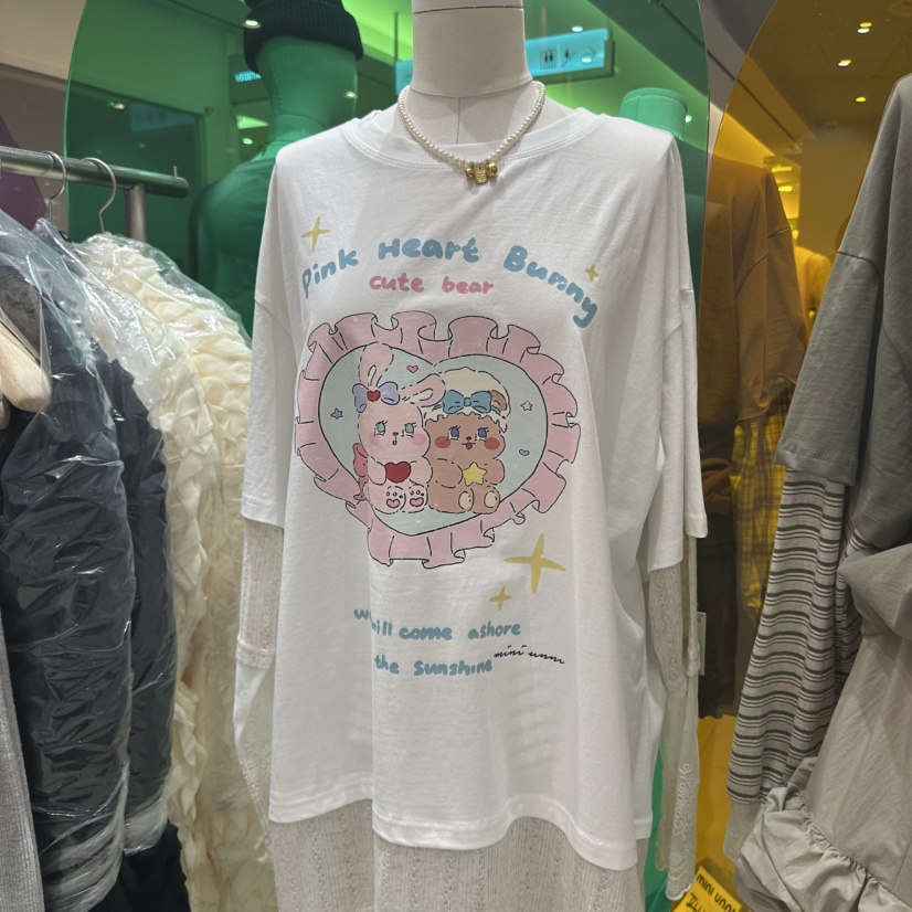 MINI UNNI韓國㊣直郵東大門代購女裝新品熱賣連衣裙假兩件蕾絲MINI UNNI連衣裙圖色3