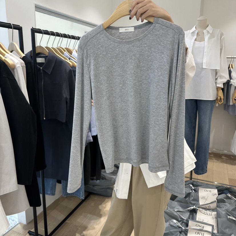OVU直郵韓國代購㊣女裝新品熱賣時尚25春夏人氣推薦長袖T恤OVU長袖T恤圖色3