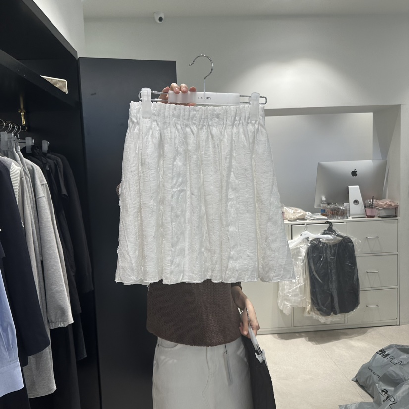 CREAM-P韓國直郵㊣女裝新品25春夏休閑人氣熱賣職業推薦短裙CREAM-P短裙圖色1