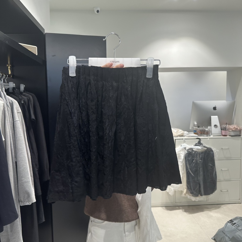 CREAM-P韓國直郵㊣女裝新品25春夏休閑人氣熱賣職業推薦短裙CREAM-P短裙圖色2