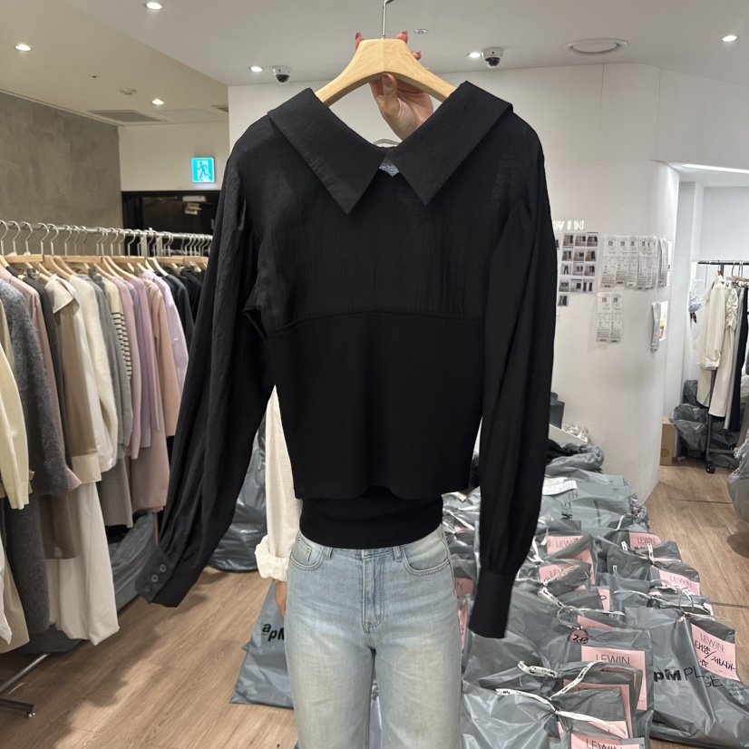 LEWIN韓國直郵㊣女裝新品職業人氣25春夏時尚推薦襯衫蕾絲衫LEWIN襯衫/蕾絲衫