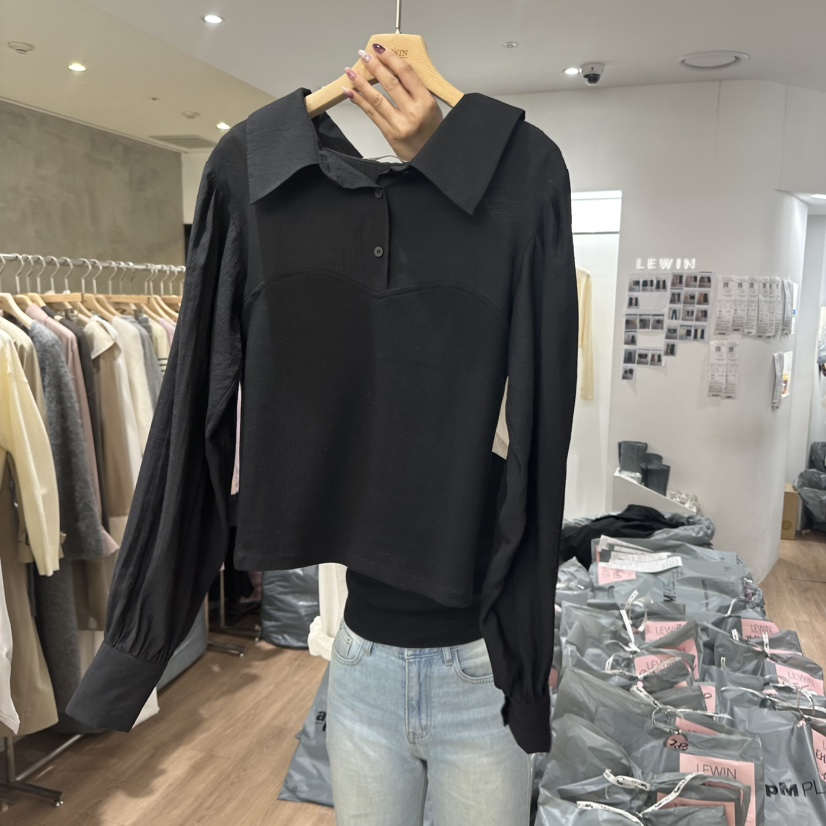 LEWIN韓國直郵㊣女裝新品職業人氣25春夏時尚推薦襯衫蕾絲衫LEWIN襯衫/蕾絲衫