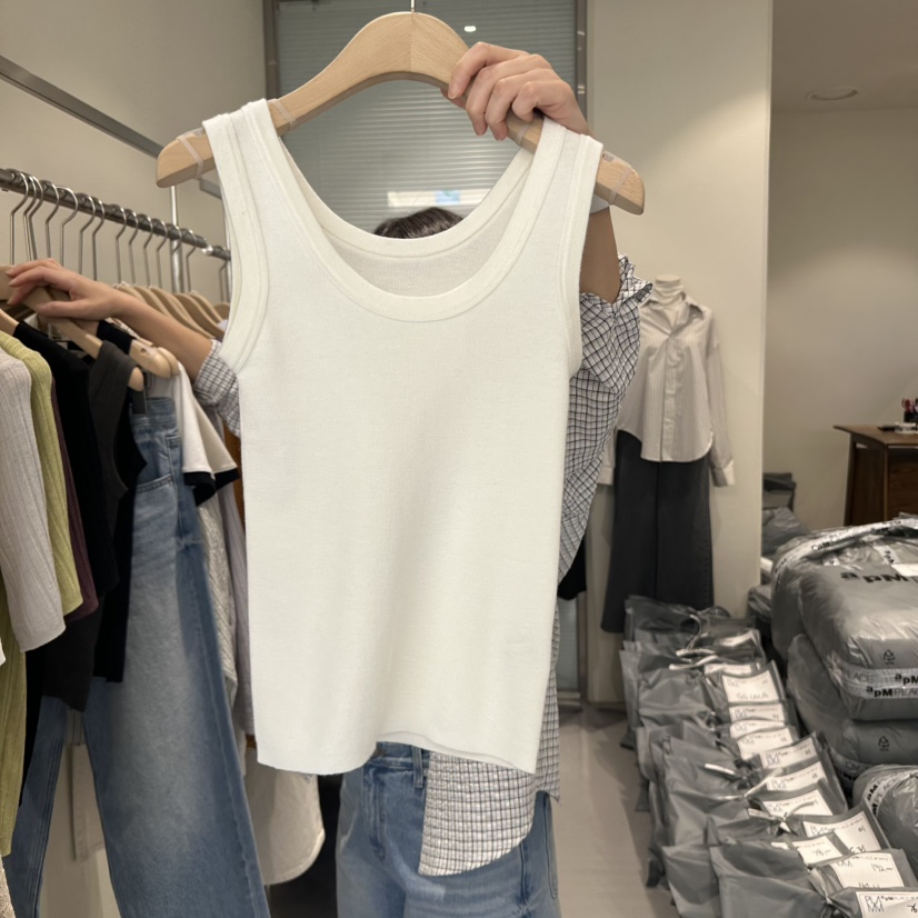 PLAMM韓國直郵㊣東大門實拍女裝新品25春夏休閑吊帶背心羊毛PLAMM吊帶/背心