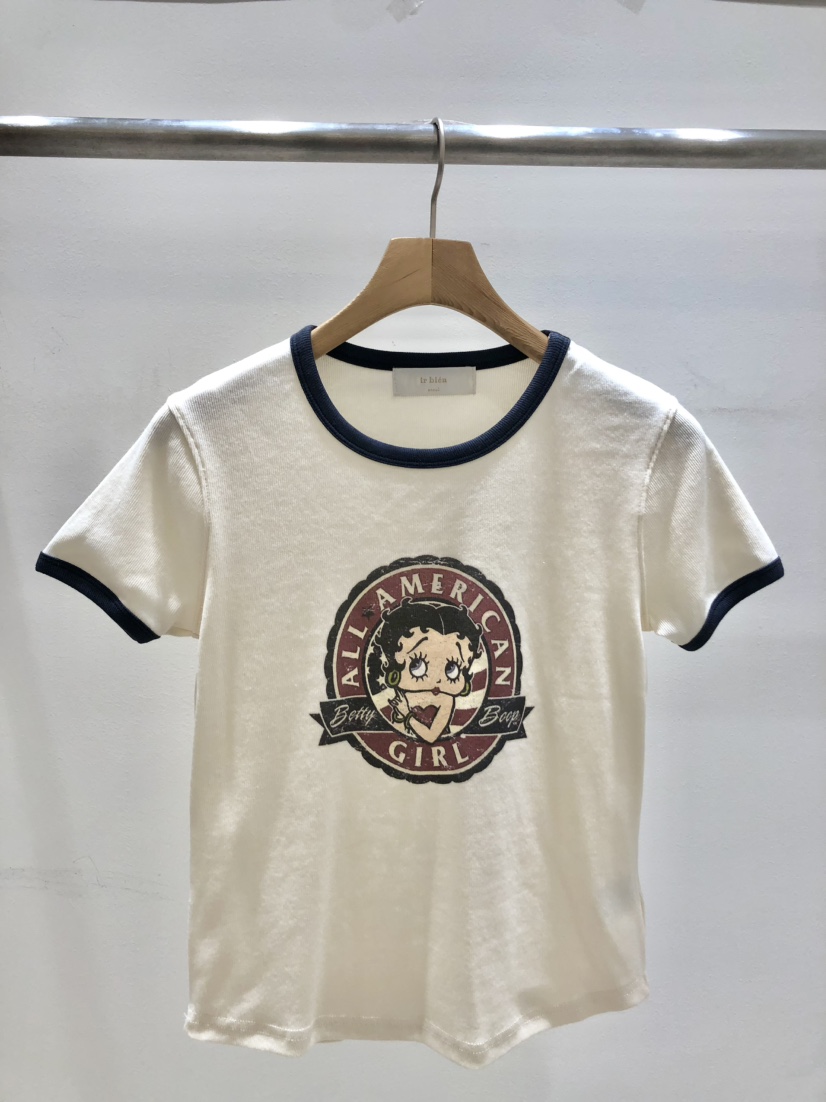 BIENBIEN韓國直郵㊣女裝新款推薦熱賣25春夏時尚職業休閑T恤ir bien-PT恤圖色2