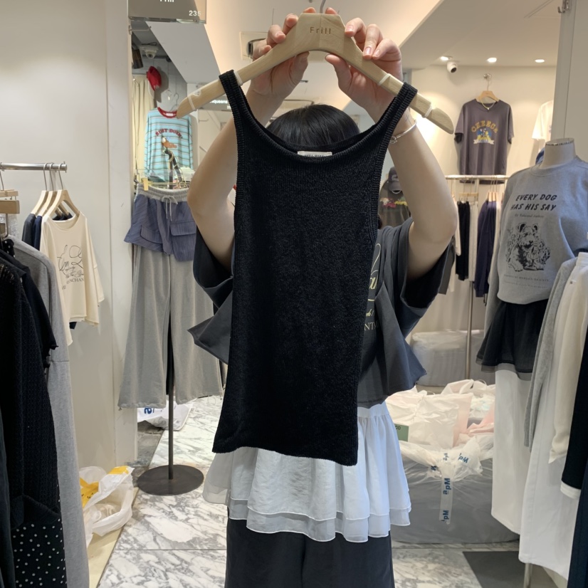 FRILL韓國直郵㊣女裝新品休閑職業熱賣推薦25春夏人氣吊帶背心FRILL吊帶/背心圖色2