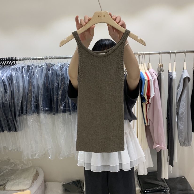 FRILL韓國直郵㊣女裝新品休閑職業熱賣推薦25春夏人氣吊帶背心FRILL吊帶/背心圖色3