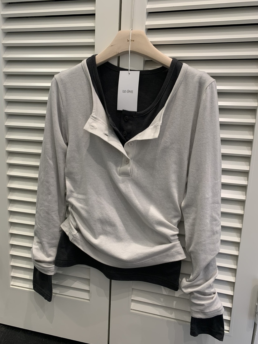 LE OVE/VERDI韓國直郵㊣東大門實拍女裝新品休閑推薦長袖T恤LE OVE/VERDI長袖T恤