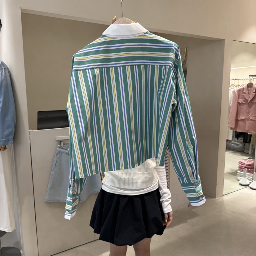 CREME BRULEE韓國㊣直郵東大門代購女裝新品25春夏襯衫蕾絲衫CREME BRULEE/DH襯衫/蕾絲衫