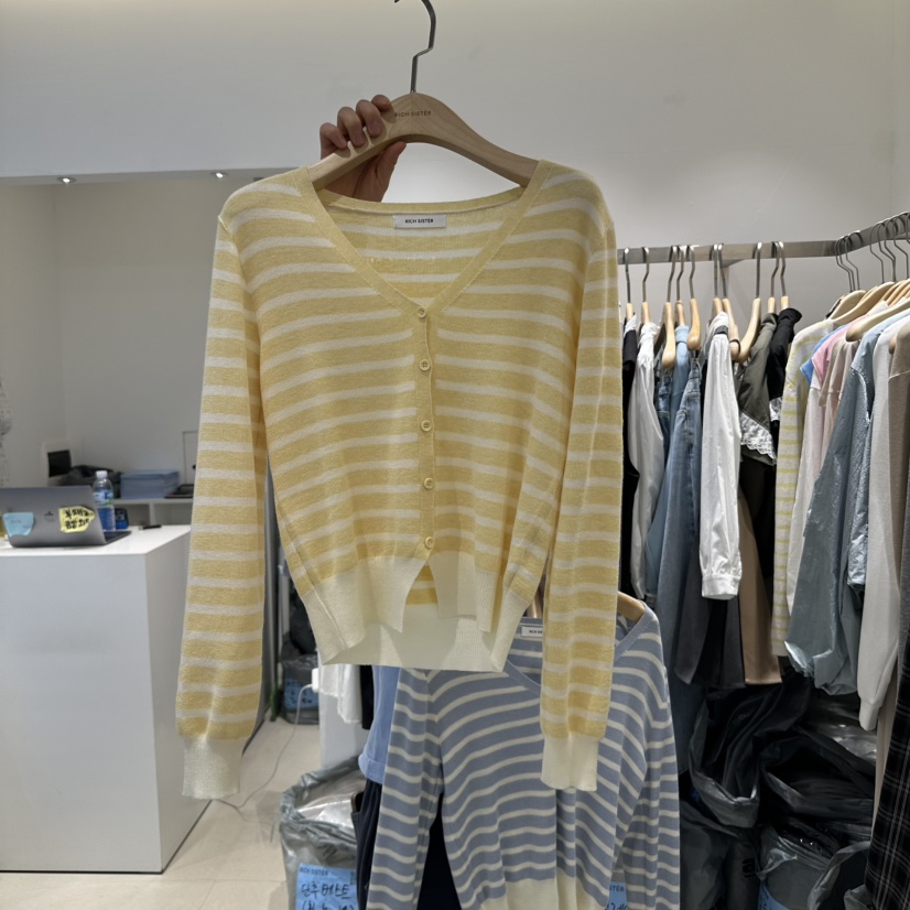 RICH SISTER韓國直郵㊣東大門實拍女裝新款休閑針織衫開衫RICH SISTER針織衫圖色2