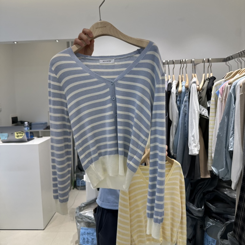 RICH SISTER韓國直郵㊣東大門實拍女裝新款休閑針織衫開衫RICH SISTER針織衫圖色3
