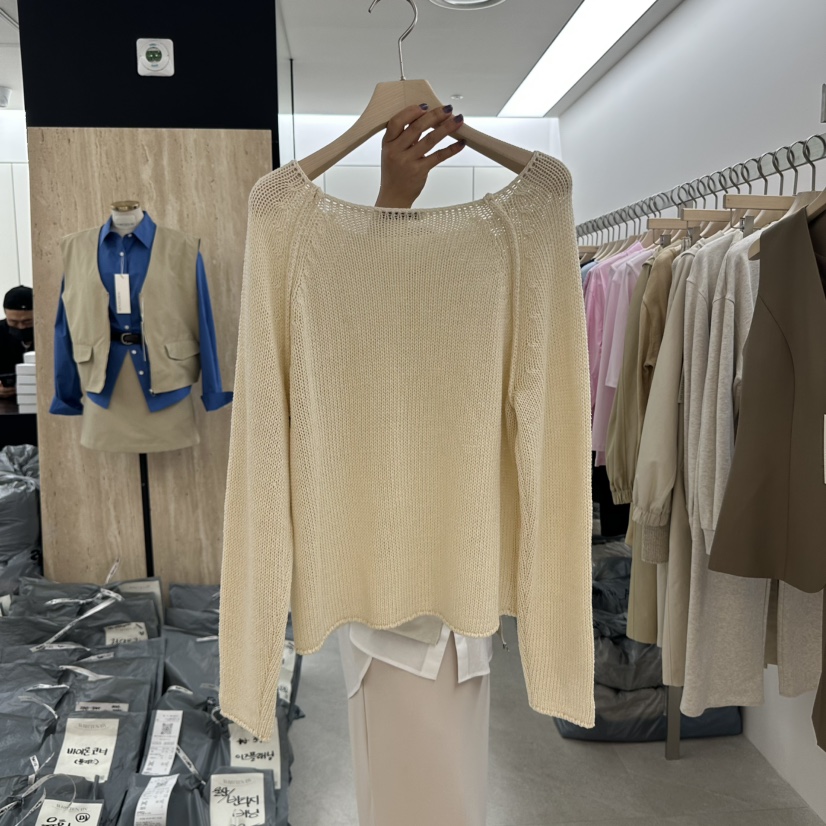 WRITTEN BY直郵韓國代購㊣女裝新款推薦職業人氣針織衫亞麻WRITTEN BY針織衫