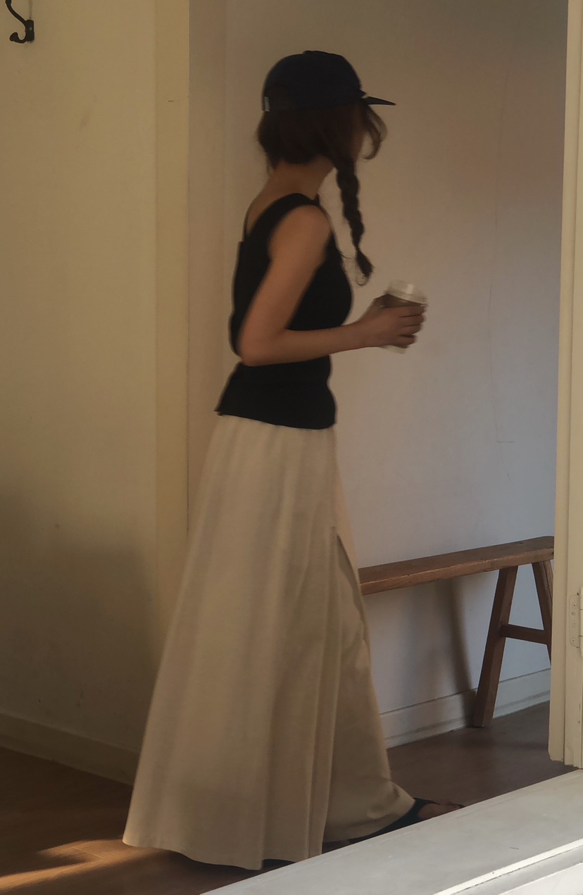 ONDO-P韓國直郵㊣女裝新款休閑推薦職業人氣25春夏裙褲亞麻ONDO-P裙褲
