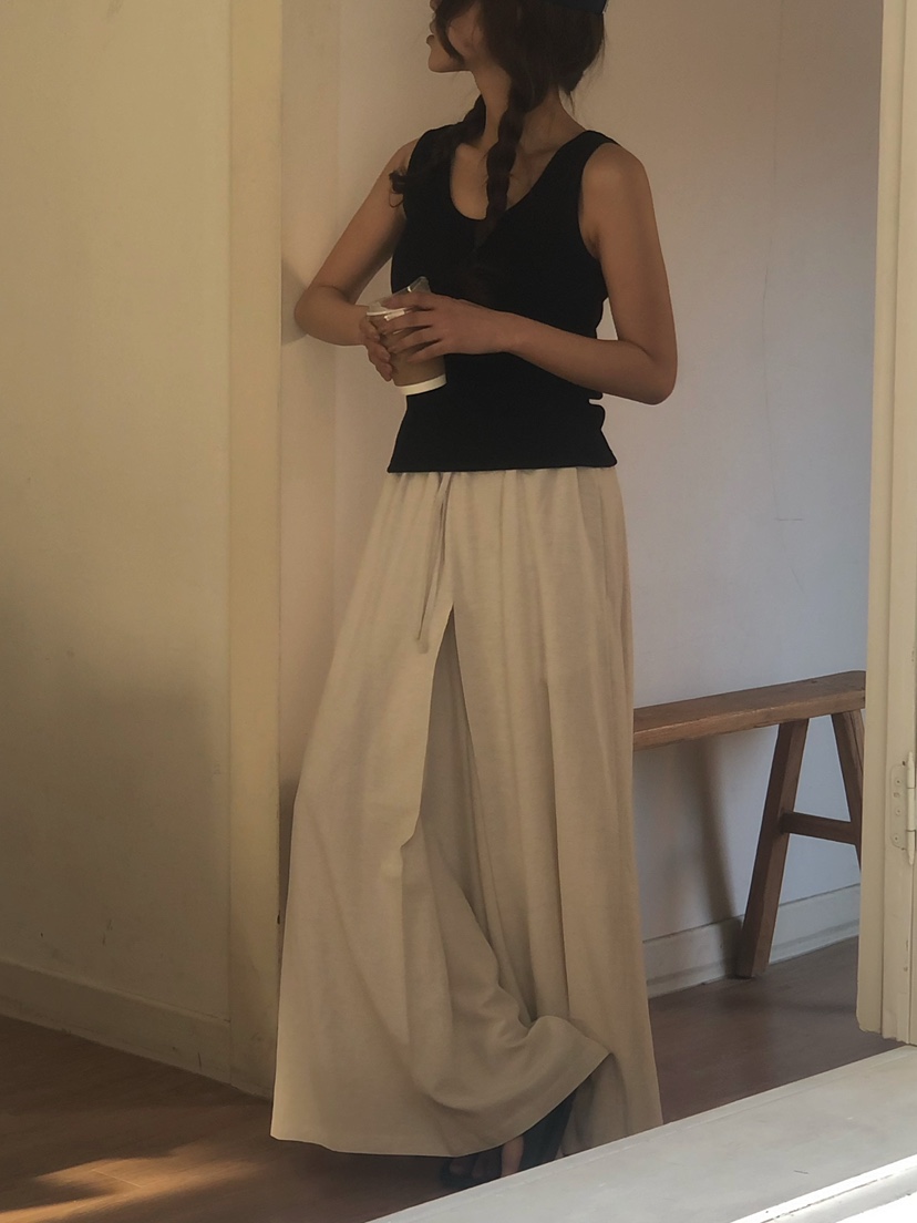 ONDO-P韓國直郵㊣女裝新款休閑推薦職業人氣25春夏裙褲亞麻ONDO-P裙褲