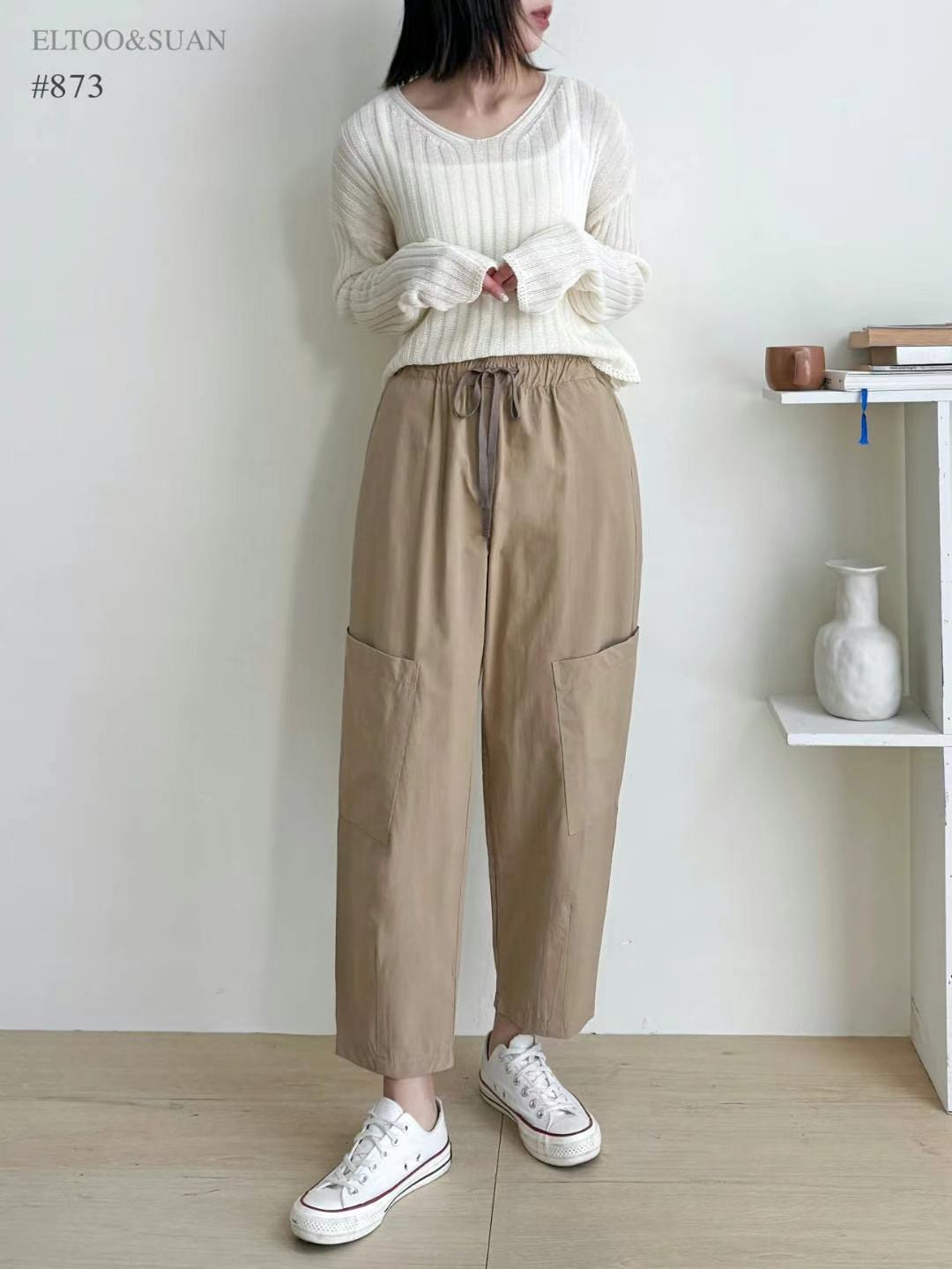 SUAN韓國直郵女裝新品人氣職業真品休閑25春夏熱賣時尚休閑褲SUAN休閑褲圖色4