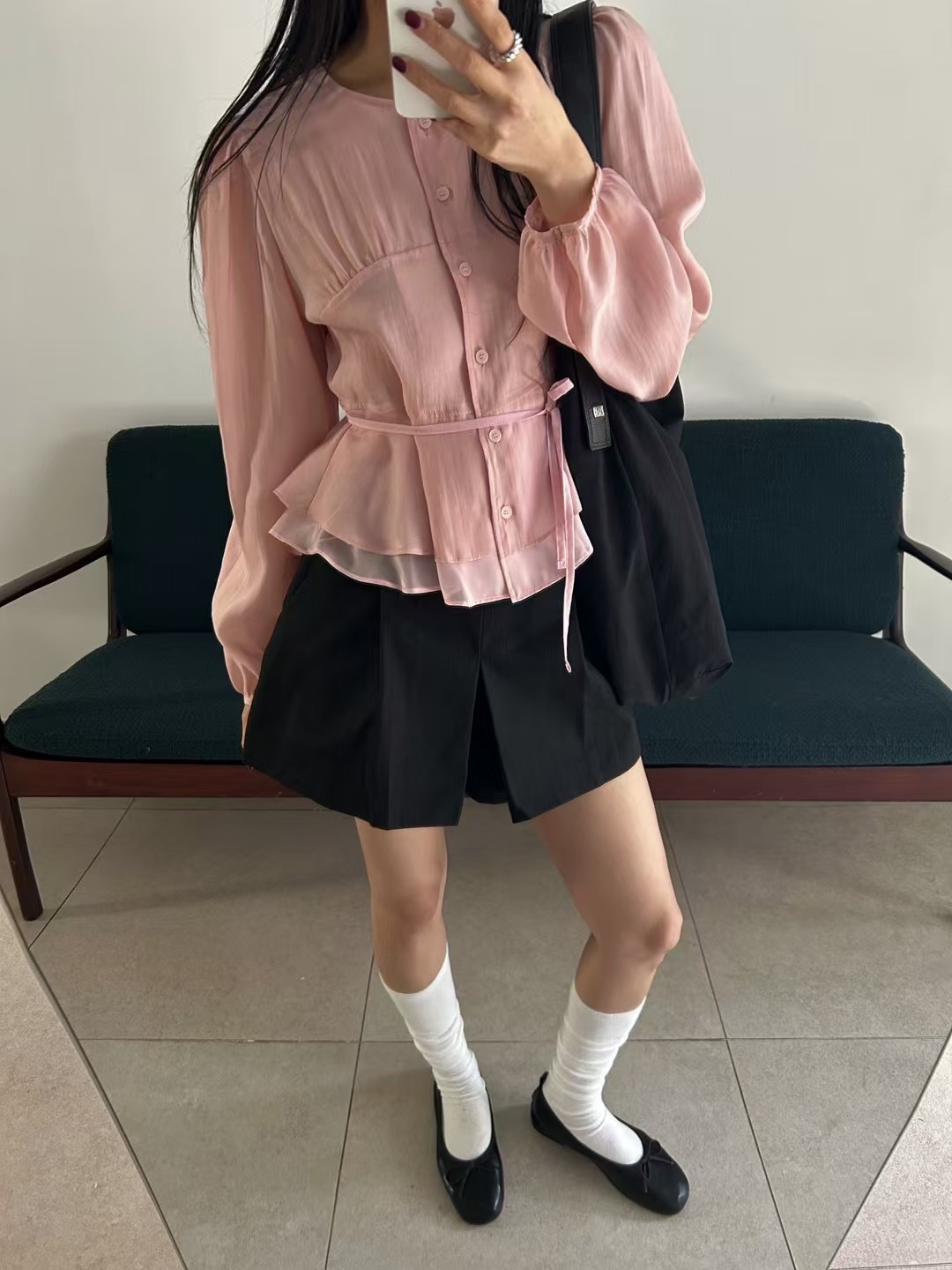 AVID韓國代購女裝新款推薦職業熱賣人氣真品休閑襯衫蕾絲衫AVID襯衫/蕾絲衫圖色2