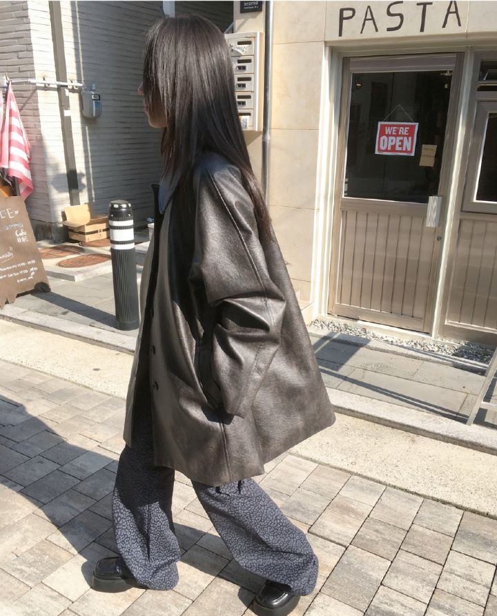 LIVE FOREVER韓國直郵女裝新款熱賣真品時尚推薦25春夏皮衣LIVE FOR_EVER皮衣
