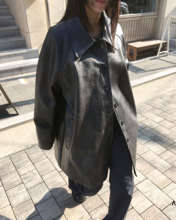 LIVE FOREVER韓國直郵女裝新款熱賣真品時尚推薦25春夏皮衣LIVE FOR_EVER皮衣