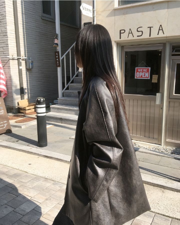 LIVE FOREVER韓國直郵女裝新款熱賣真品時尚推薦25春夏皮衣LIVE FOR_EVER皮衣