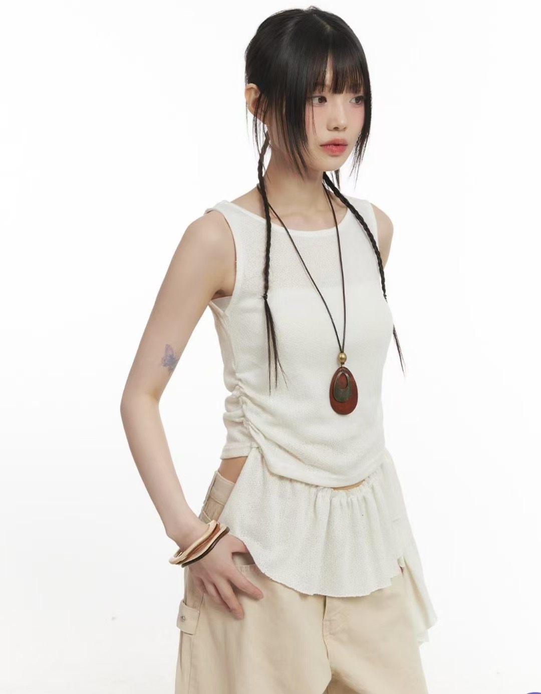 CLEVERGARDEN直郵韓國代購㊣女裝新品25春夏職業時尚吊帶背心CLEVERGARDEN吊帶/背心圖色3