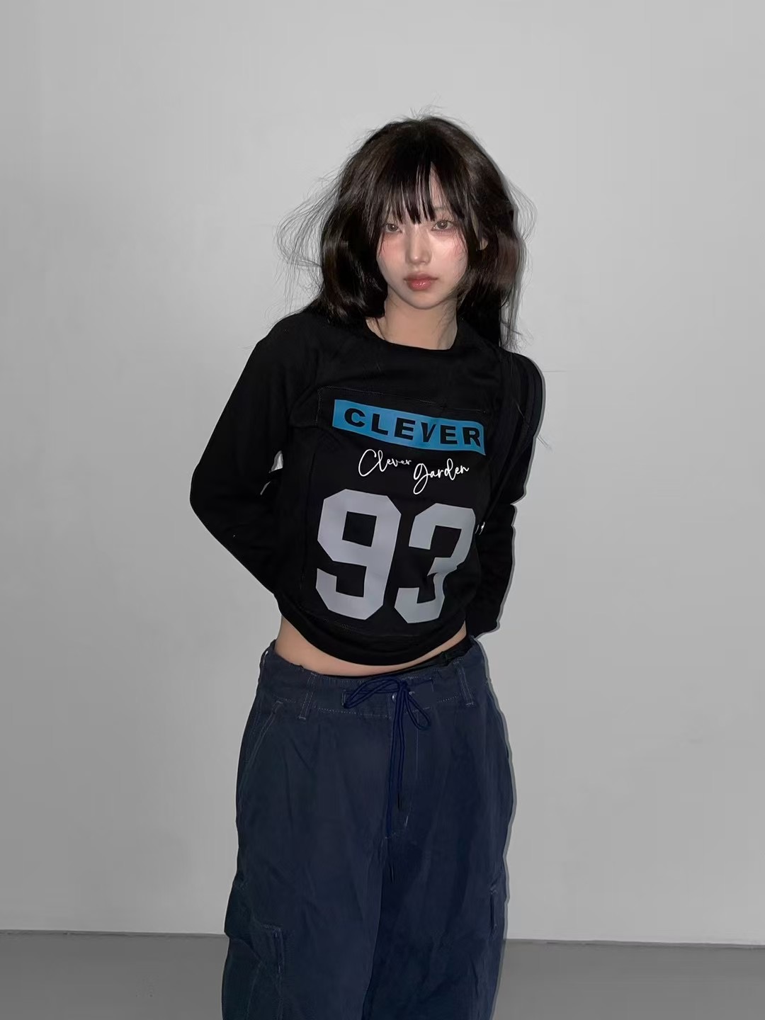 CLEVERGARDEN韓國直郵㊣女裝新品時尚推薦休閑人氣熱賣長袖T恤CLEVERGARDEN長袖T恤