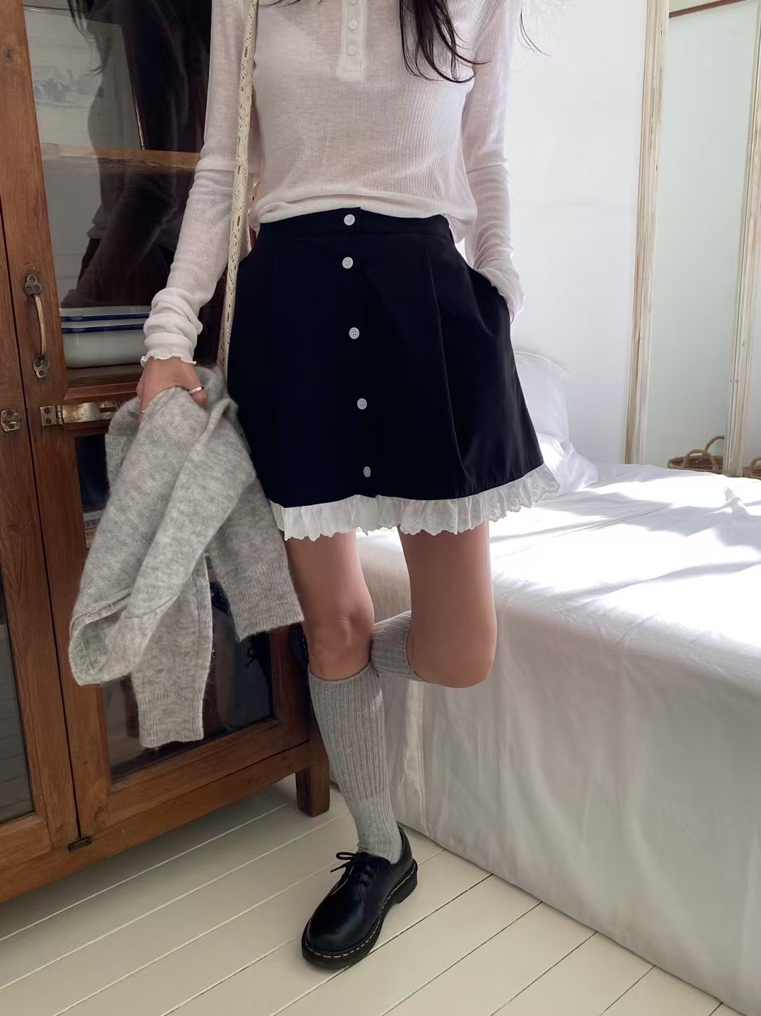 BEAGLE韓國直郵㊣女裝新款推薦職業休閑時尚熱賣25春夏短裙BEAGLE短裙圖色2
