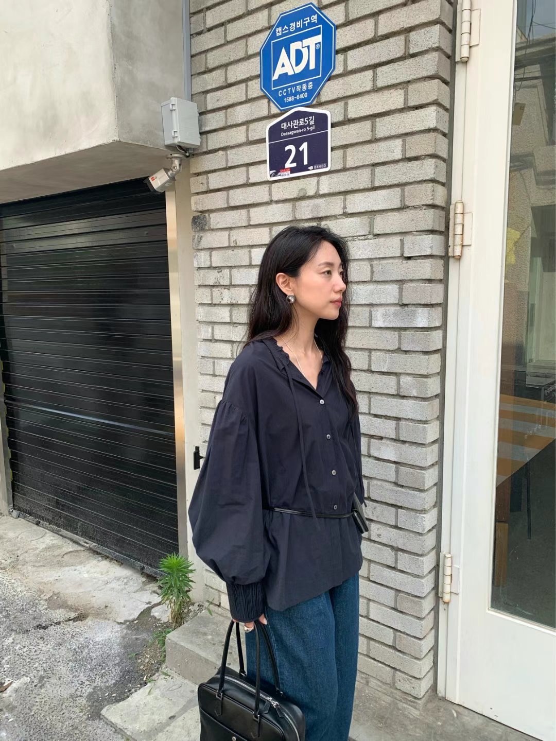 BROTE韓國㊣直郵東大門代購女裝新款人氣襯衫蕾絲衫蝴蝶結寬松BROTE襯衫/蕾絲衫