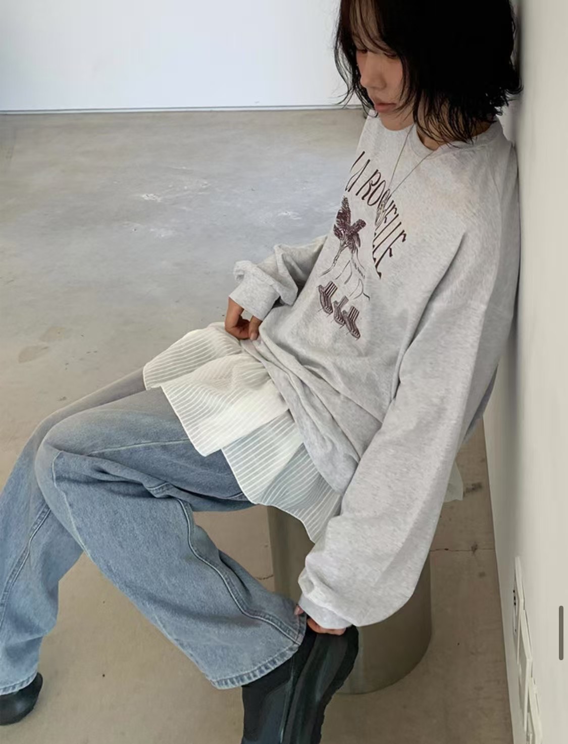 BEAGLE韓國直郵女士新品25春夏真品職業熱賣時尚推薦長袖T恤BEAGLE長袖T恤