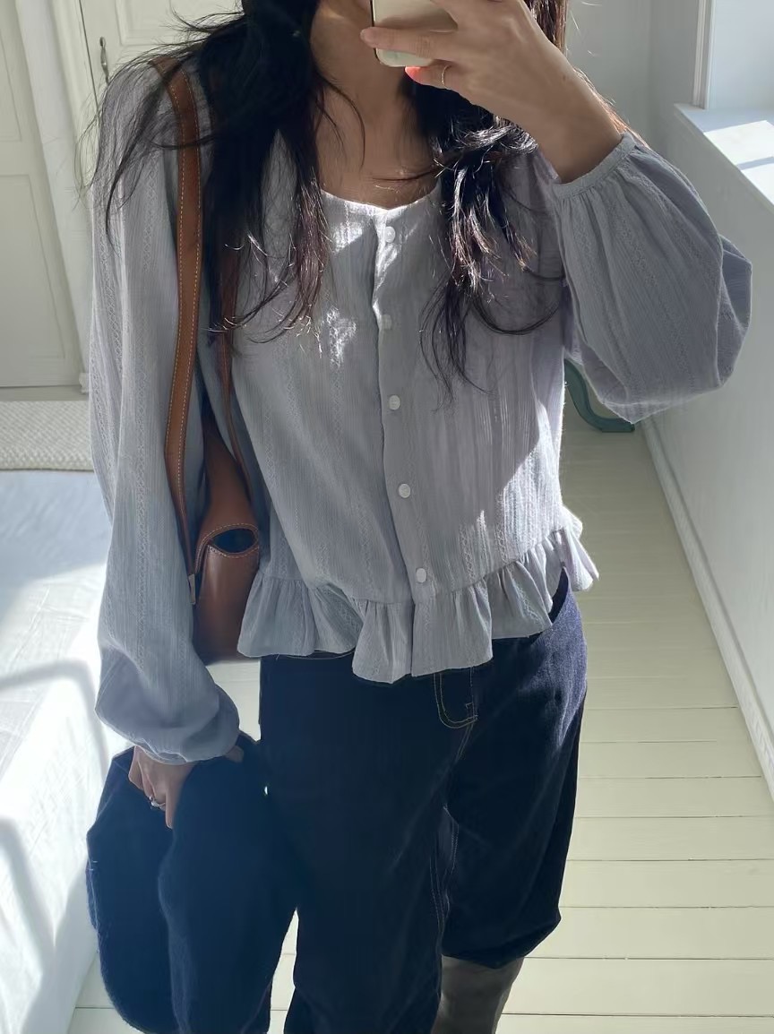 BEAGLE韓國直郵㊣女裝新款職業推薦25春夏休閑時尚襯衫蕾絲衫BEAGLE襯衫/蕾絲衫