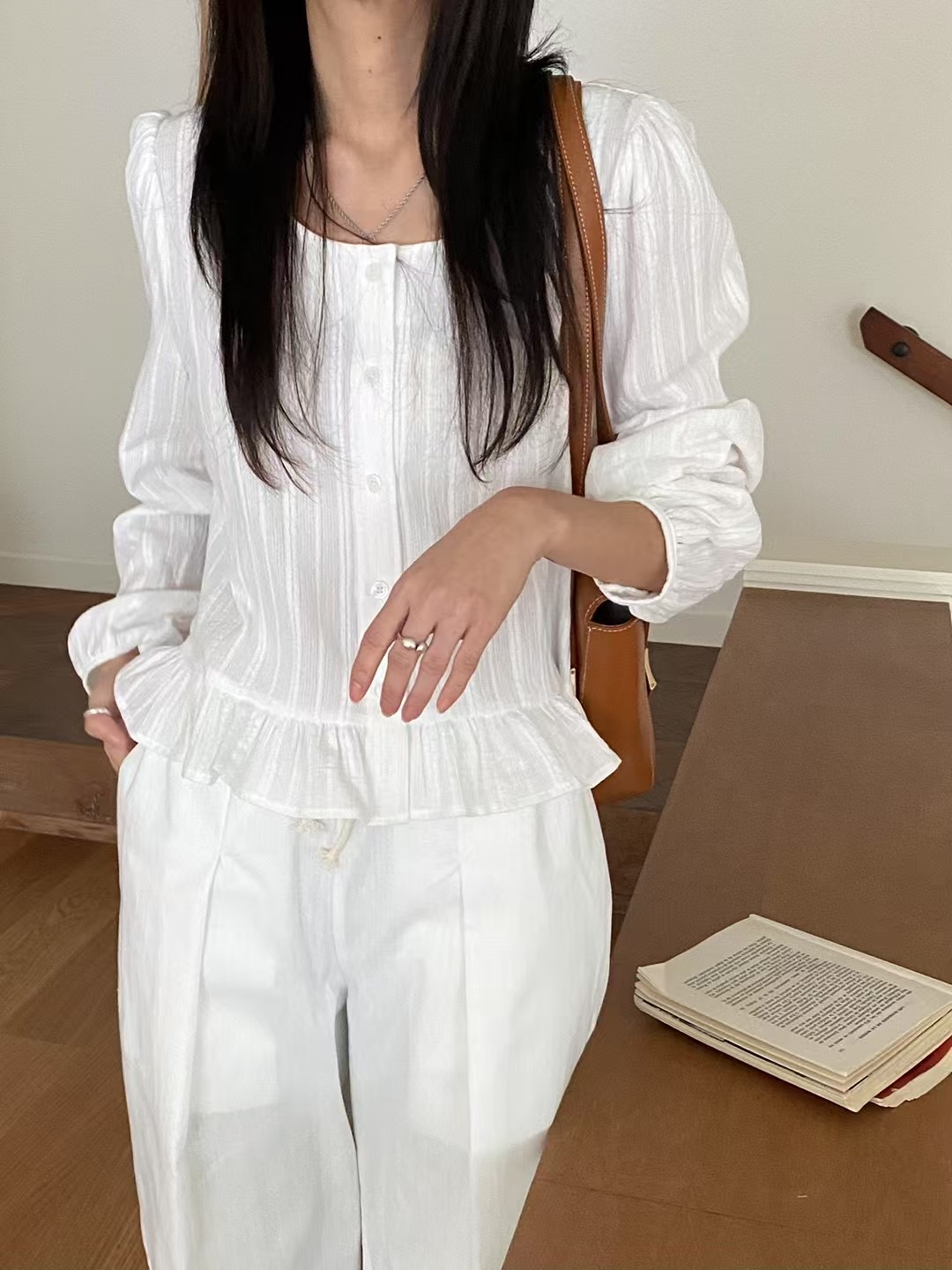BEAGLE韓國直郵㊣女裝新款職業推薦25春夏休閑時尚襯衫蕾絲衫BEAGLE襯衫/蕾絲衫圖色2