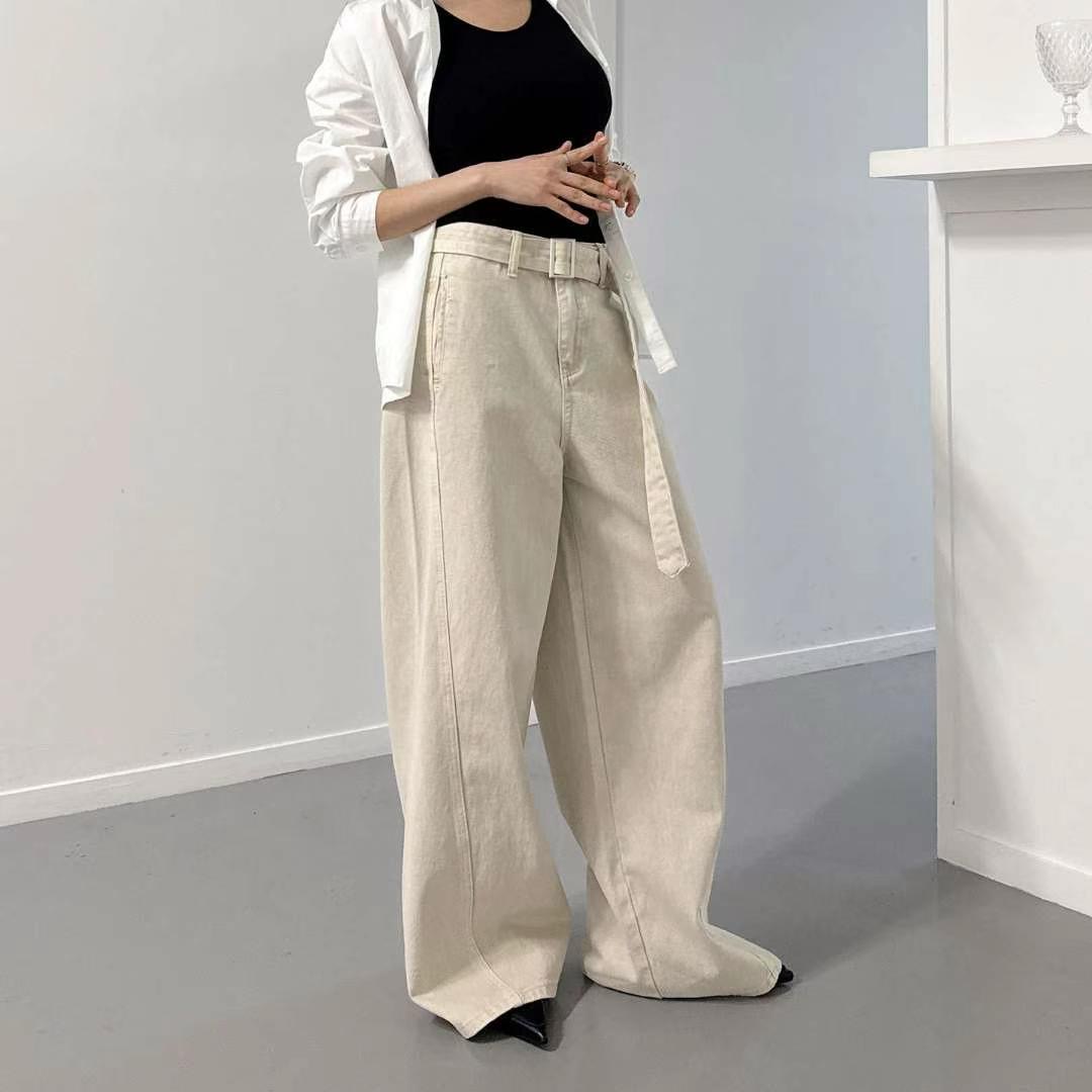 LIMITED東大門實拍女裝新品人氣熱賣職業真品25春夏牛仔褲含腰帶LIMITED牛仔褲