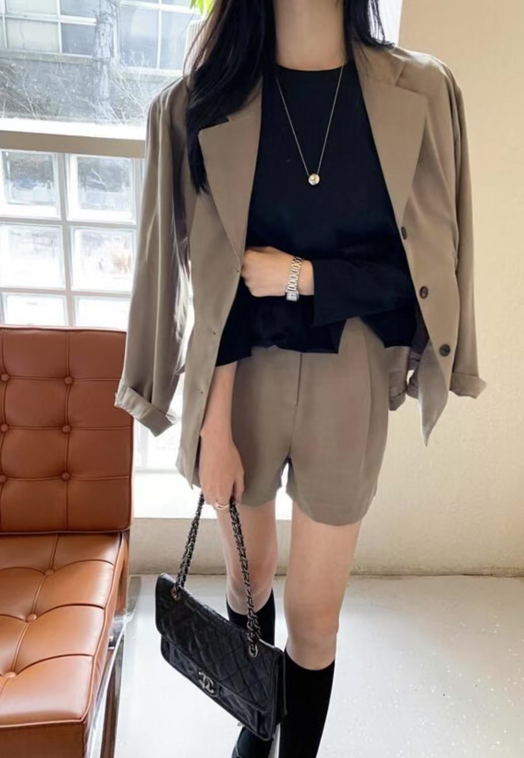 UNCOVER CUBE東大門實拍女士新款25春夏休閑職業推薦時尚套裝LALAGIRL套裝