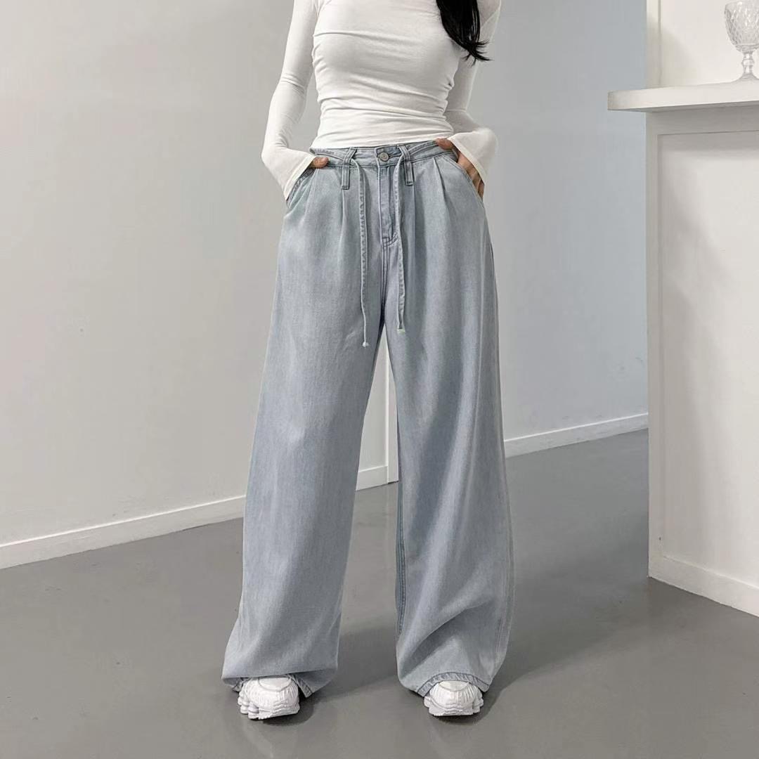 LIMITED韓國直郵女士新款人氣職業推薦25春夏時尚牛仔褲含腰繩LIMITED牛仔褲