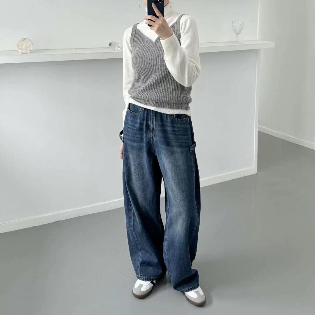 LIMITED韓國代購女裝新款人氣熱賣推薦真品時尚25春夏牛仔褲LIMITED牛仔褲
