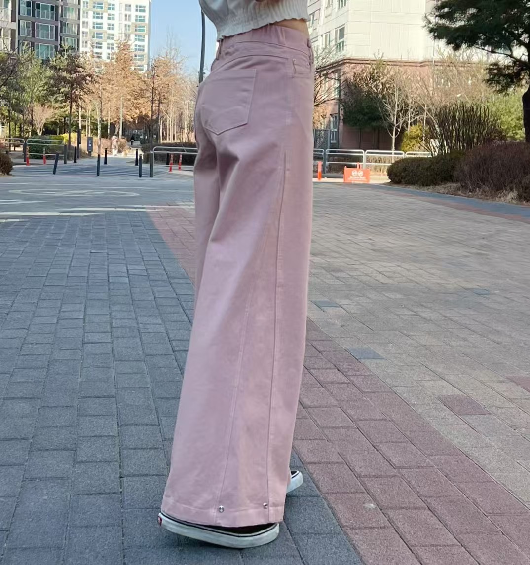 LEESA東大門實拍女士新款時尚推薦25春夏休閑人氣熱賣牛仔褲LEESA牛仔褲