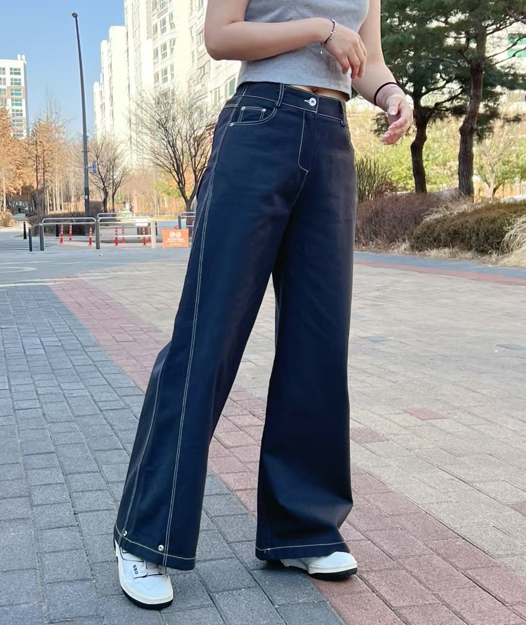 LEESA東大門實拍女士新款時尚推薦25春夏休閑人氣熱賣牛仔褲LEESA牛仔褲圖色3