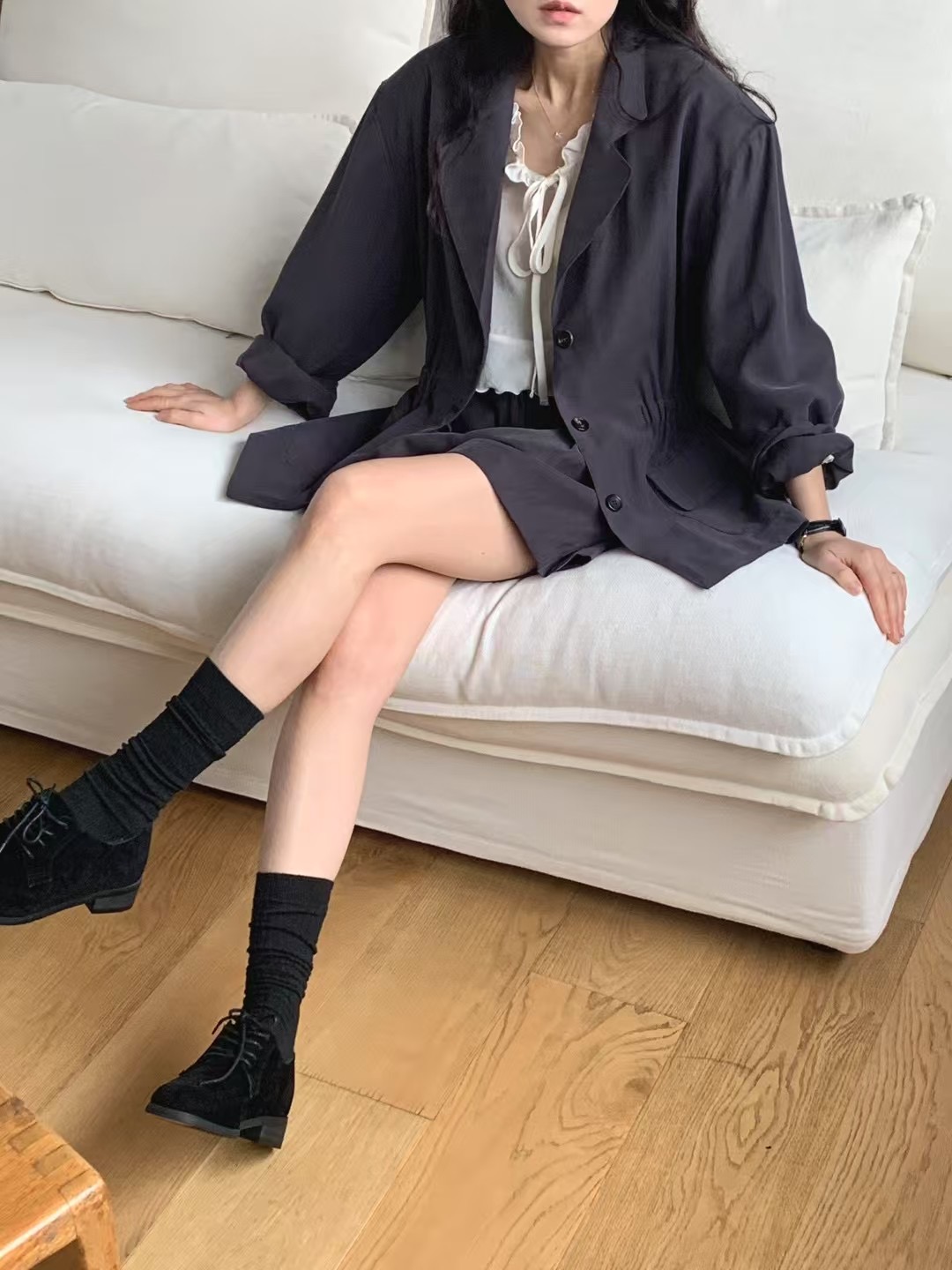 UNCOVER CUBE東大門實拍女裝新款時尚熱賣人氣休閑25春夏夾克LALAGIRL夾克