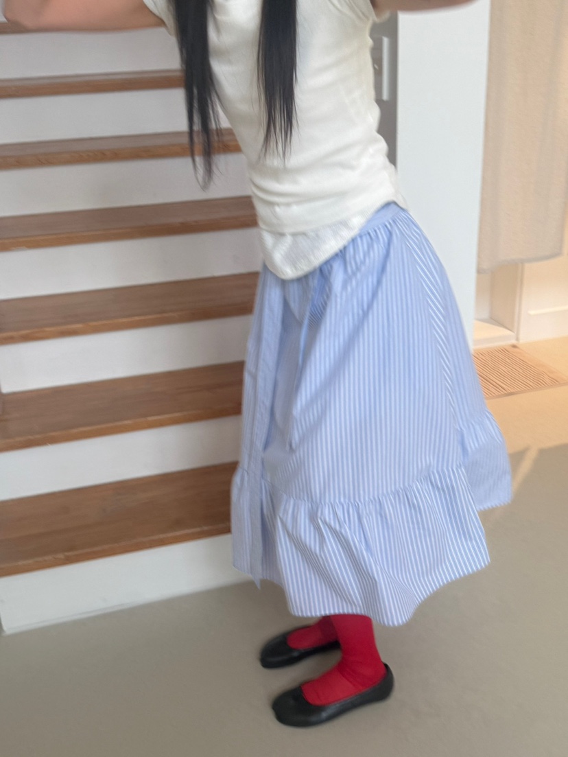 MINIMUZE韓國㊣直郵東大門代購女裝新款人氣休閑長裙含腰帶MINIMUZE長裙