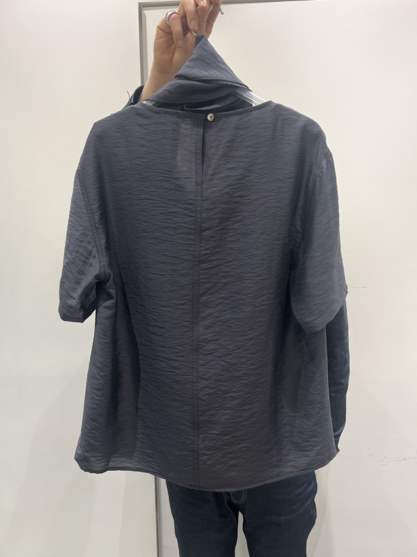 NOVUS韓國直郵㊣女裝新品職業推薦25春夏時尚襯衫蕾絲衫含脖帶NOVUS襯衫/蕾絲衫