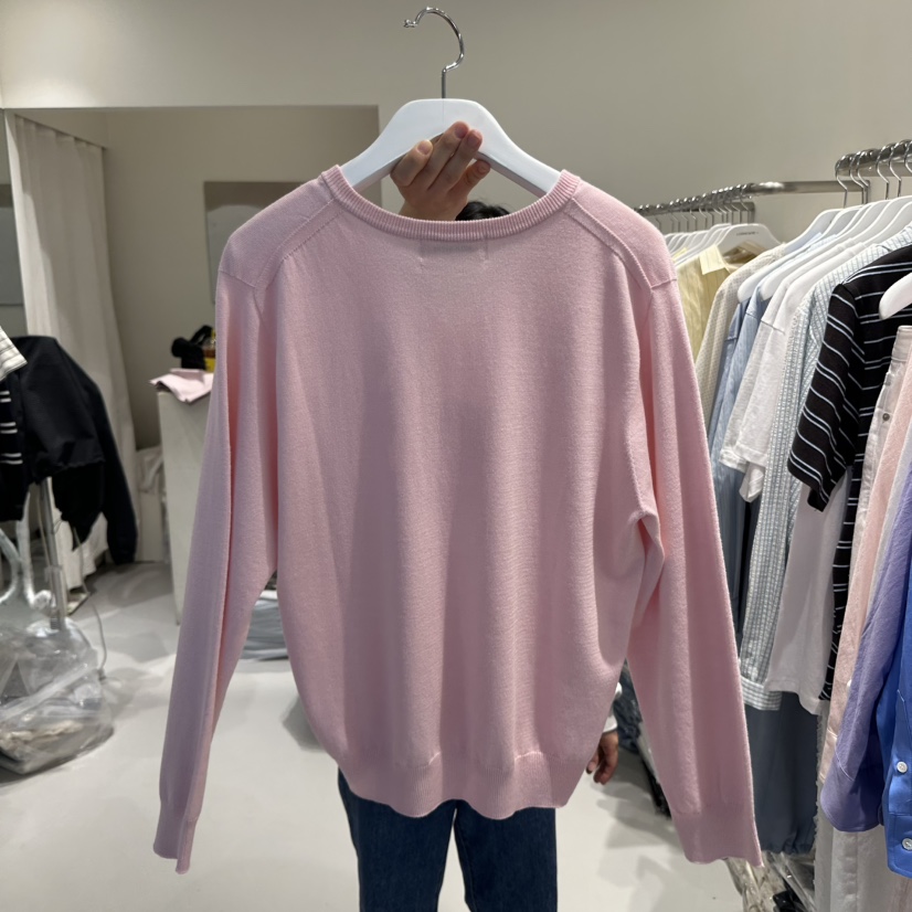 LORING RE I韓國直郵㊣女裝新品推薦職業休閑熱賣針織衫V領LORING RE-I/BARE針織衫