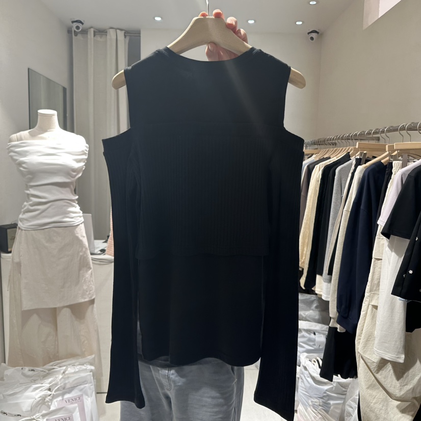 VENICE韓國㊣直郵東大門代購女裝新品25春夏休閑推薦長袖T恤VENICE長袖T恤