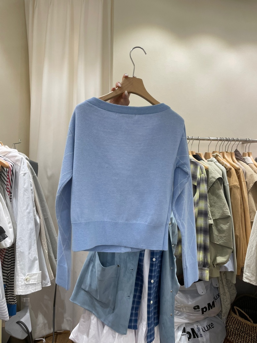 AUVERFIT韓國㊣直郵東大門代購女裝新品時尚25春夏熱賣針織衫AUVERFIT針織衫