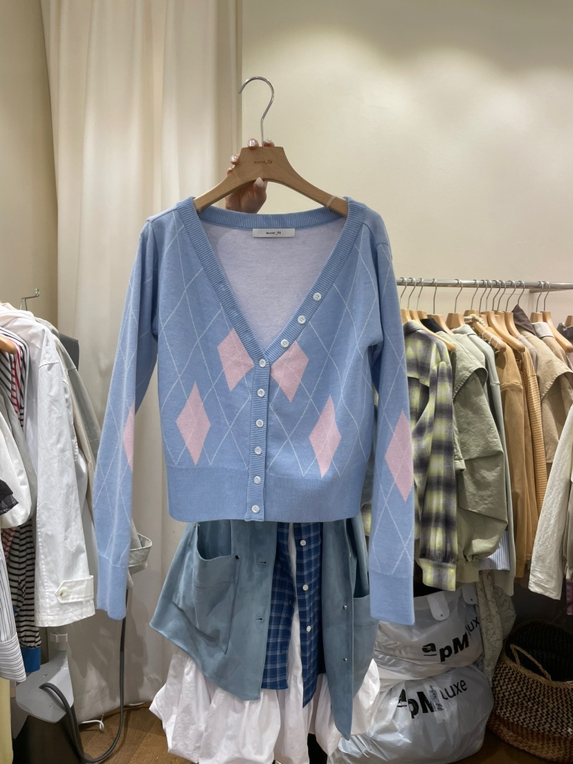 AUVERFIT韓國㊣直郵東大門代購女裝新品時尚25春夏熱賣針織衫AUVERFIT針織衫圖色1