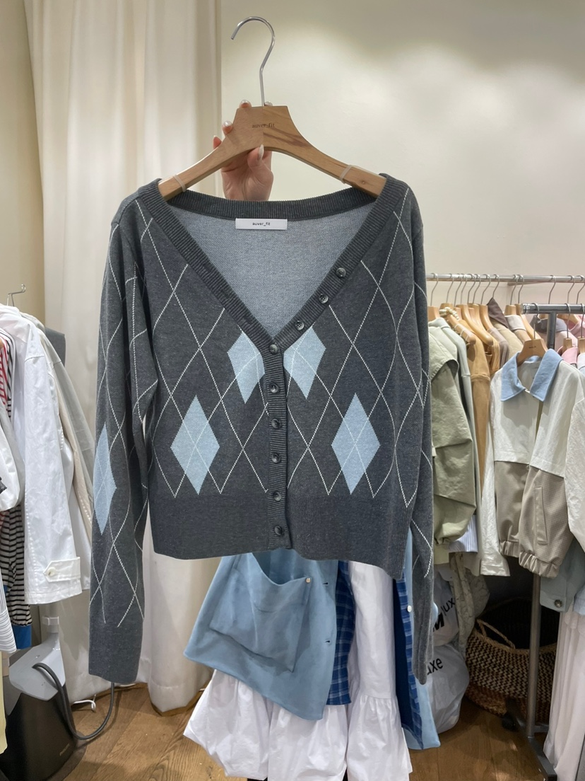 AUVERFIT韓國㊣直郵東大門代購女裝新品時尚25春夏熱賣針織衫AUVERFIT針織衫圖色2