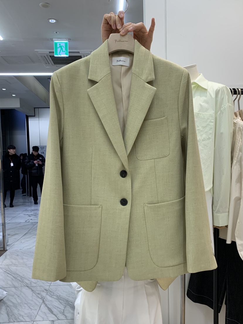 FILLMOR韓國直郵㊣女裝新品時尚推薦熱賣25春夏休閑夾克人字紋FILLMOR夾克