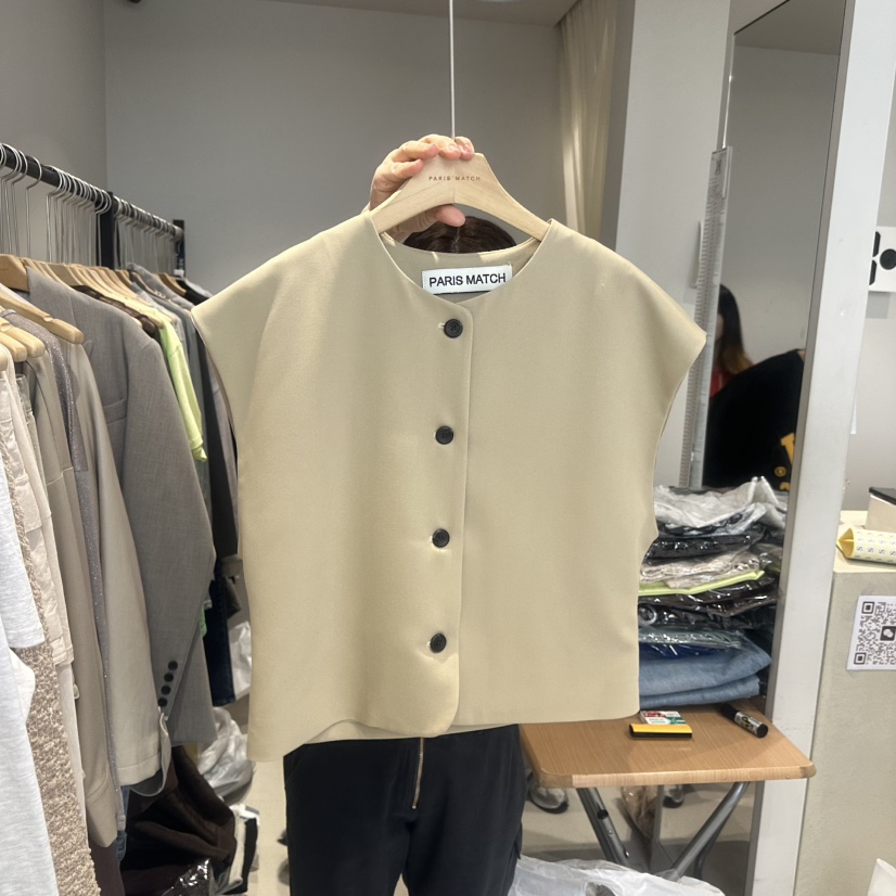 PARIS MATCH韓國直郵㊣女裝新款時尚人氣推薦熱賣休閑馬甲PARIS MATCH馬甲