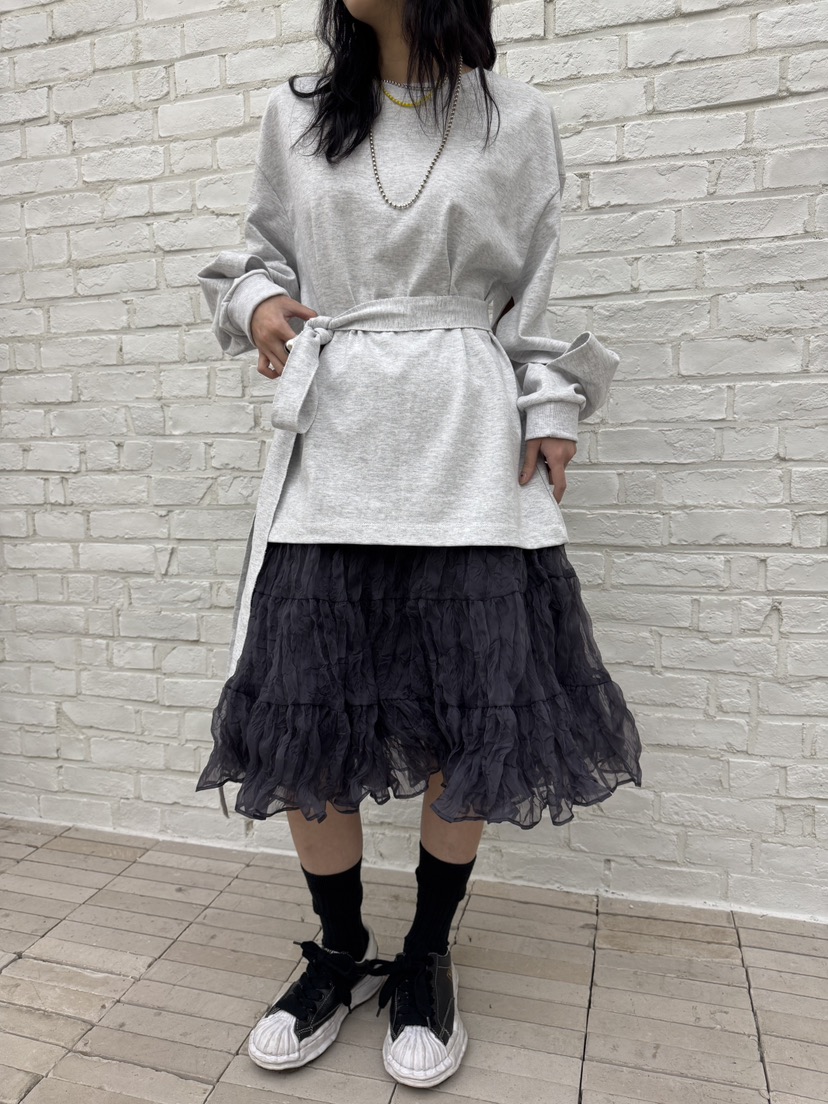 FRANC—L韓國代購女士新品熱賣25春夏半身裙中短裙荷葉邊褶皺FRANC半身裙/中短裙