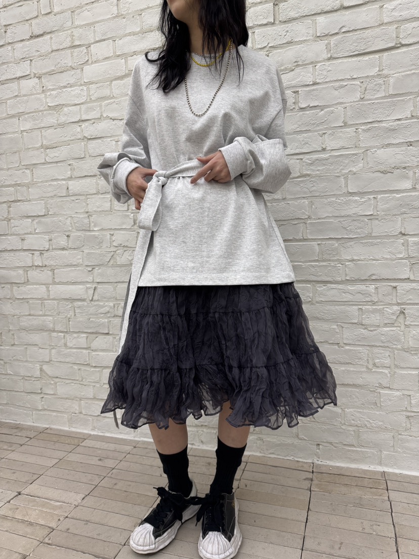 FRANC—L韓國代購女士新品熱賣25春夏半身裙中短裙荷葉邊褶皺FRANC半身裙/中短裙