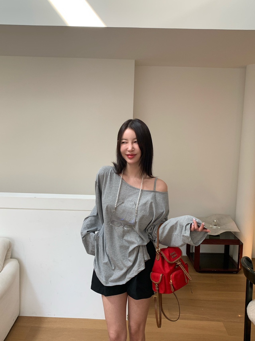 REVE CITE-L東大門代購女裝新品職業25春夏休閑推薦長袖T恤REVE CITE-L長袖T恤